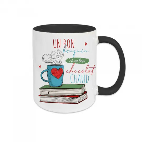 Mug céramique - Un bon bouquin et un bon chocolat chaud