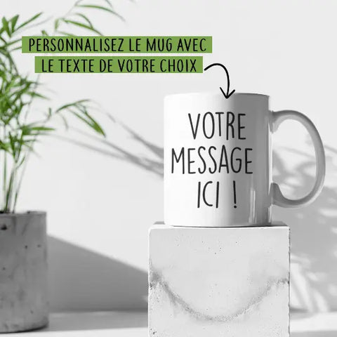 Mug céramique à personnaliser avec texte