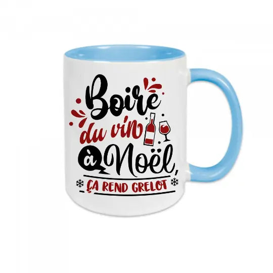 Mug céramique imprimé Boire du vin à Noël ça rend grelot Encre et Créations