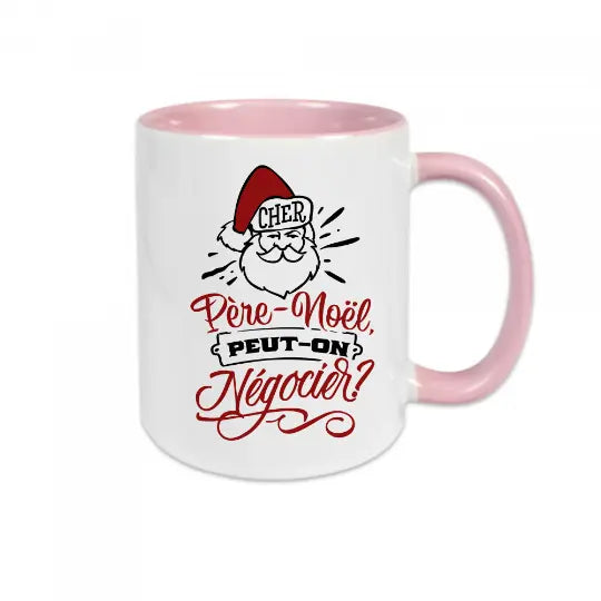 Mug céramique imprimé Cher Père-Noël peut-on négocier ? Encre et Créations