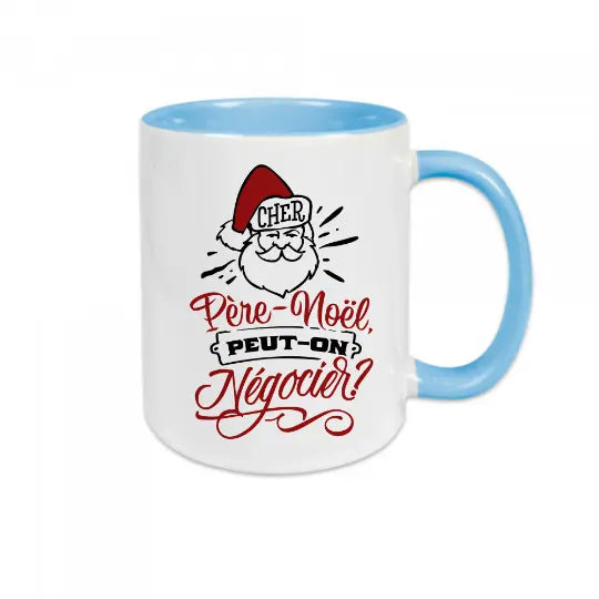 Mug céramique imprimé Cher Père-Noël peut-on négocier ? Encre et Créations