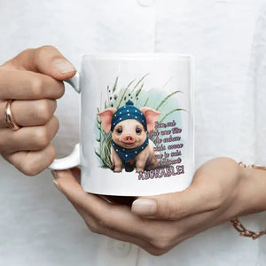 Mug céramique imprimé J'ai une tête de cochon mais avoue que je suis vraiment adorable