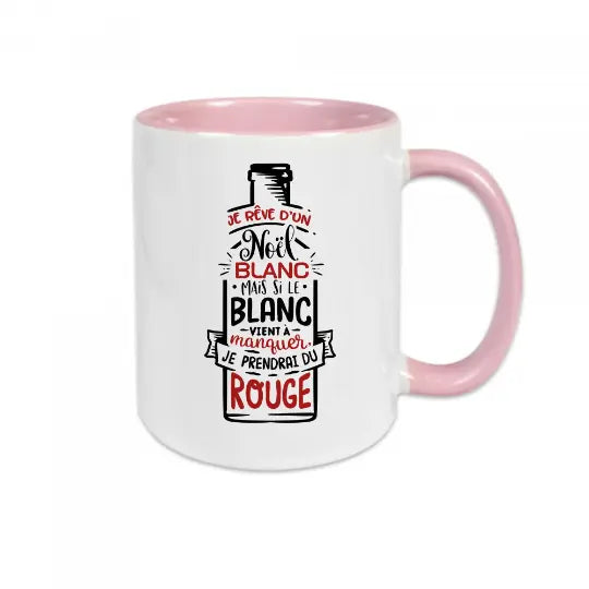 Mug céramique imprimé Je rêve d'un Noël blanc Encre et Créations