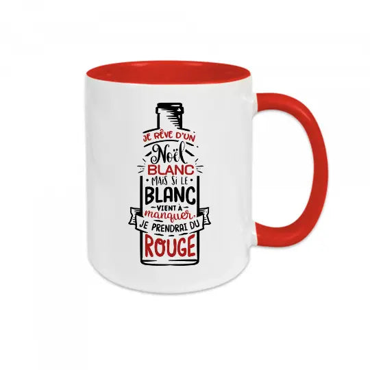 Mug céramique imprimé Je rêve d'un Noël blanc Encre et Créations