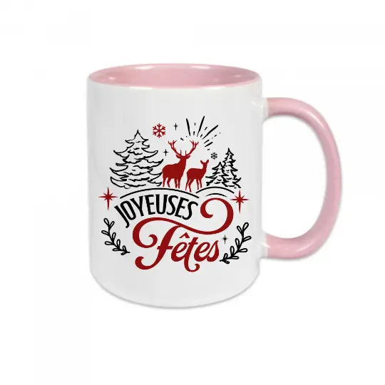 Mug céramique imprimé Joyeuses fêtes Encre et Créations