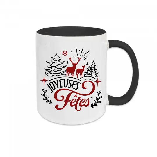 Mug céramique imprimé Joyeuses fêtes Encre et Créations