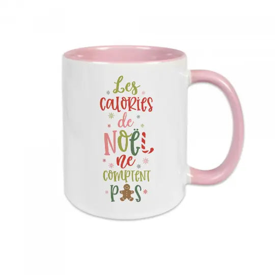 Mug céramique imprimé Les calories de Noël ne comptent pas Encre et Créations