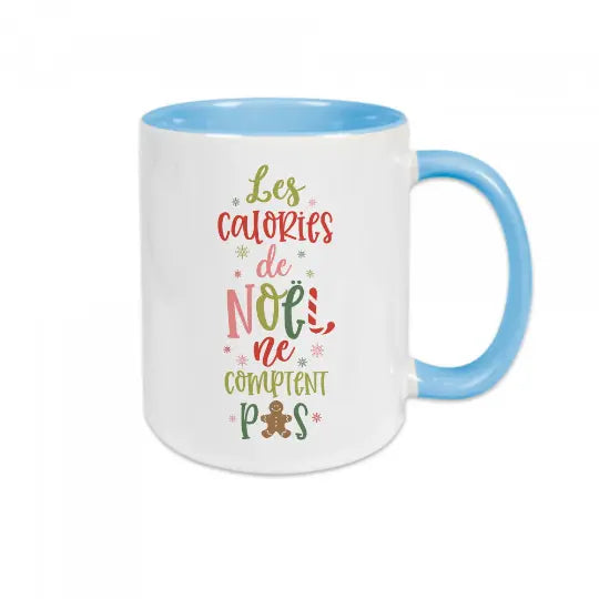 Mug céramique imprimé Les calories de Noël ne comptent pas Encre et Créations