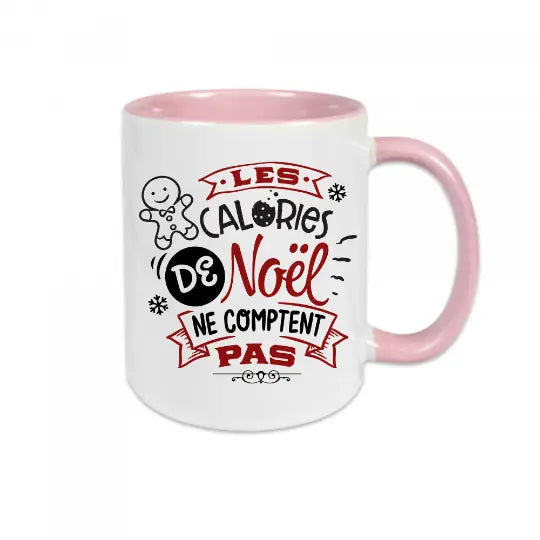 Mug céramique imprimé Les calories de Noël ne comptent pas V2 Encre et Créations