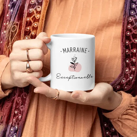 Mug céramique imprimé Marraine exceptionnelle