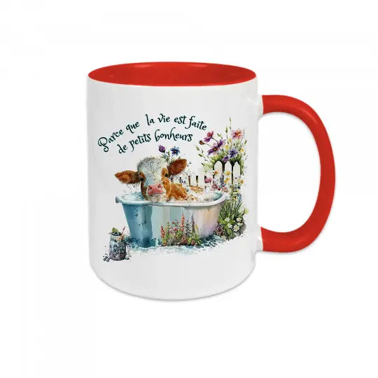 Mug céramique Parce que la vie est faite de petits bonheurs