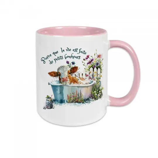 Mug céramique Parce que la vie est faite de petits bonheurs