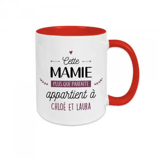 Mug céramique personnalisable Cette mamie parfaite appartient à