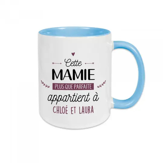 Mug céramique personnalisable Cette mamie parfaite appartient à