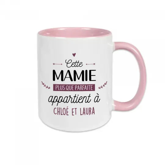 Mug céramique personnalisable Cette mamie parfaite appartient à