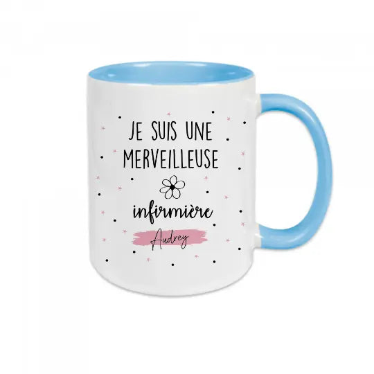 Mug céramique personnalisable Je suis merveilleuse, métier et prénom aux choix