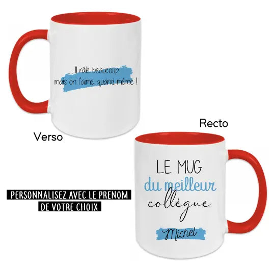 Mug céramique personnalisable Le mug du meilleur collègue