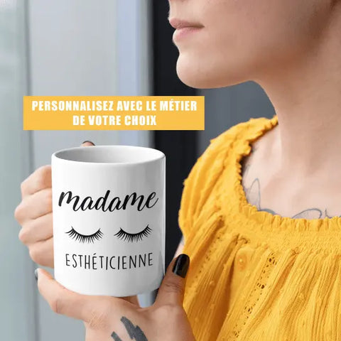 Mug céramique personnalisable Madame.... mettez le métier de votre choix