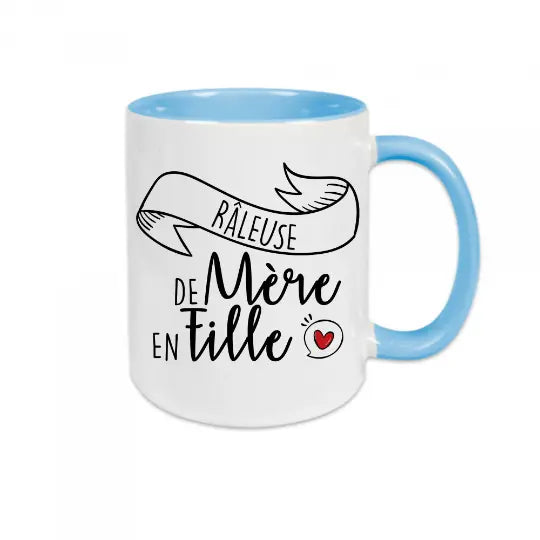 Mug céramique personnalisable, Râleuse de mère en fille, personnalisez le mot de votre choix