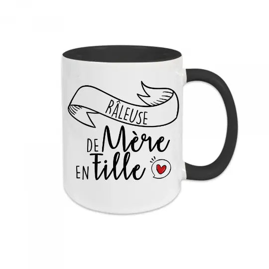 Mug céramique personnalisable, Râleuse de mère en fille, personnalisez le mot de votre choix