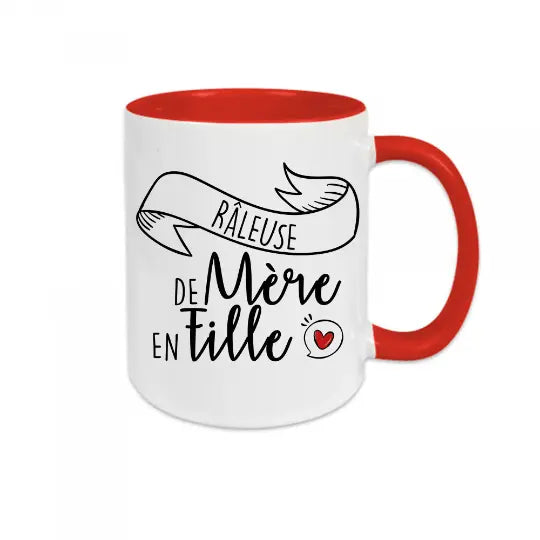 Mug céramique personnalisable, Râleuse de mère en fille, personnalisez le mot de votre choix