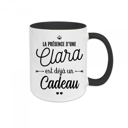 Mug céramique personnalisable, la présence d'une ( prénom de votre choix ) est déjà un cadeau