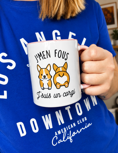 Mug céramique J'men fou j'suis un corgi