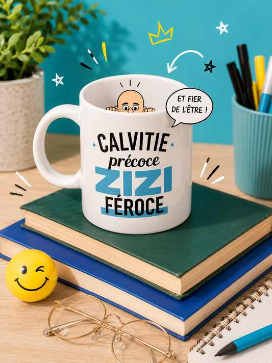 Mug céramique Calvitie précoce zizi féroce
