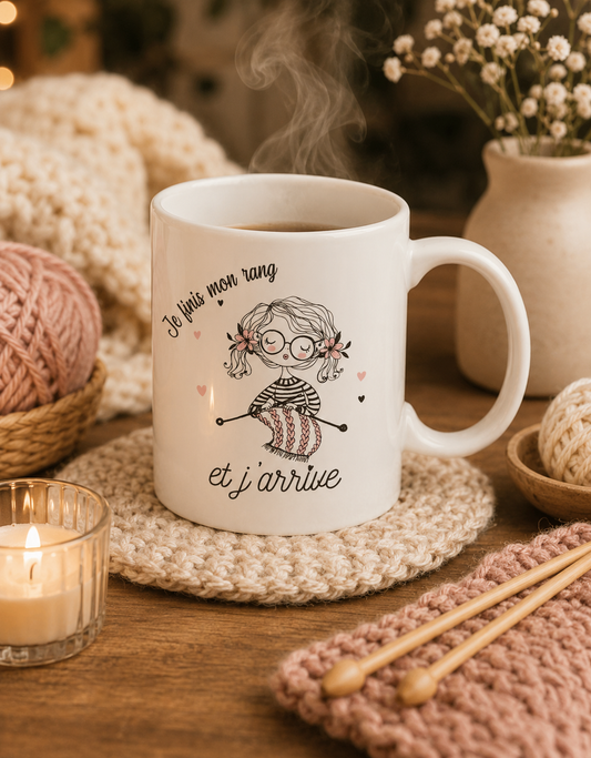 Mug céramique Je finis mon rang et j'arrive