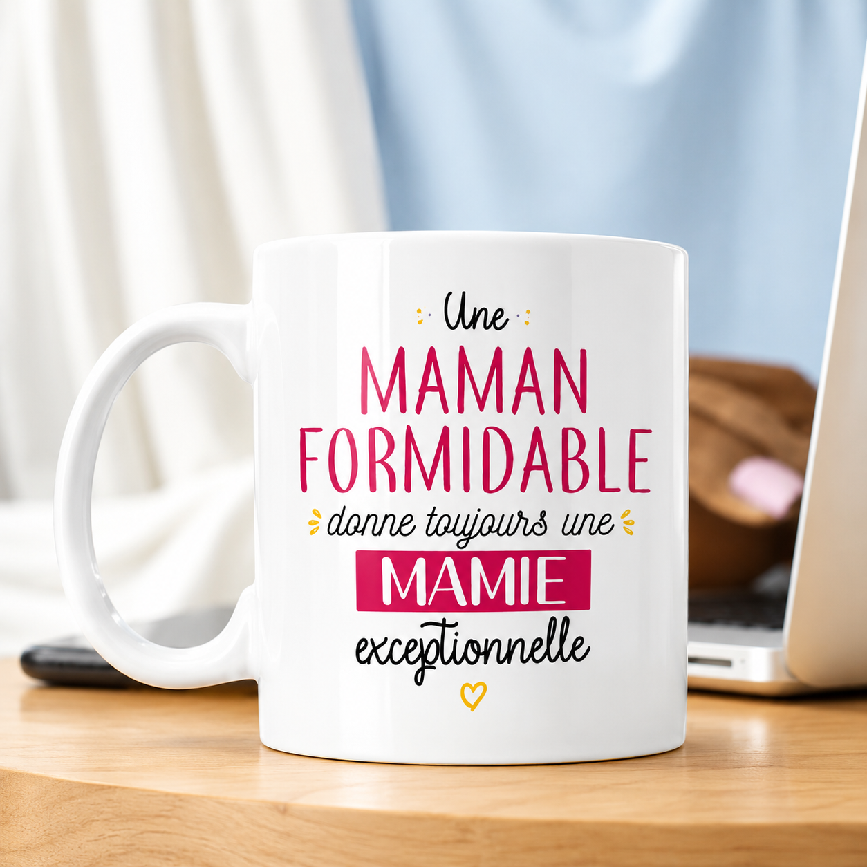 Mug céramique Une maman formidable donne toujours une mamie exceptionnelle