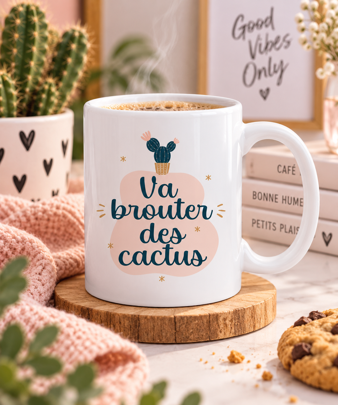 Mug céramique Va brouter des cactus Encre et Créations