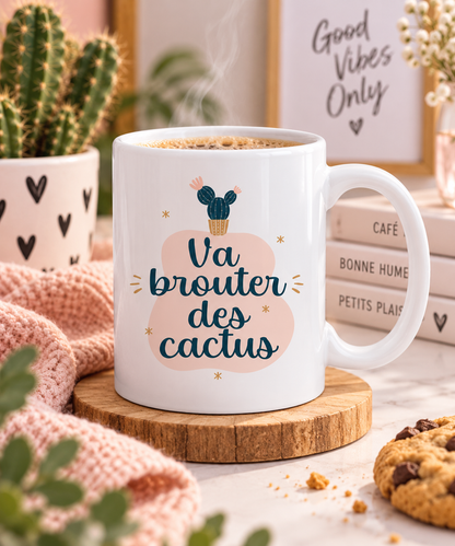 Mug céramique Va brouter des cactus Encre et Créations