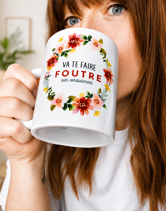 Mug céramique Va te faire foutre, bien cordialement