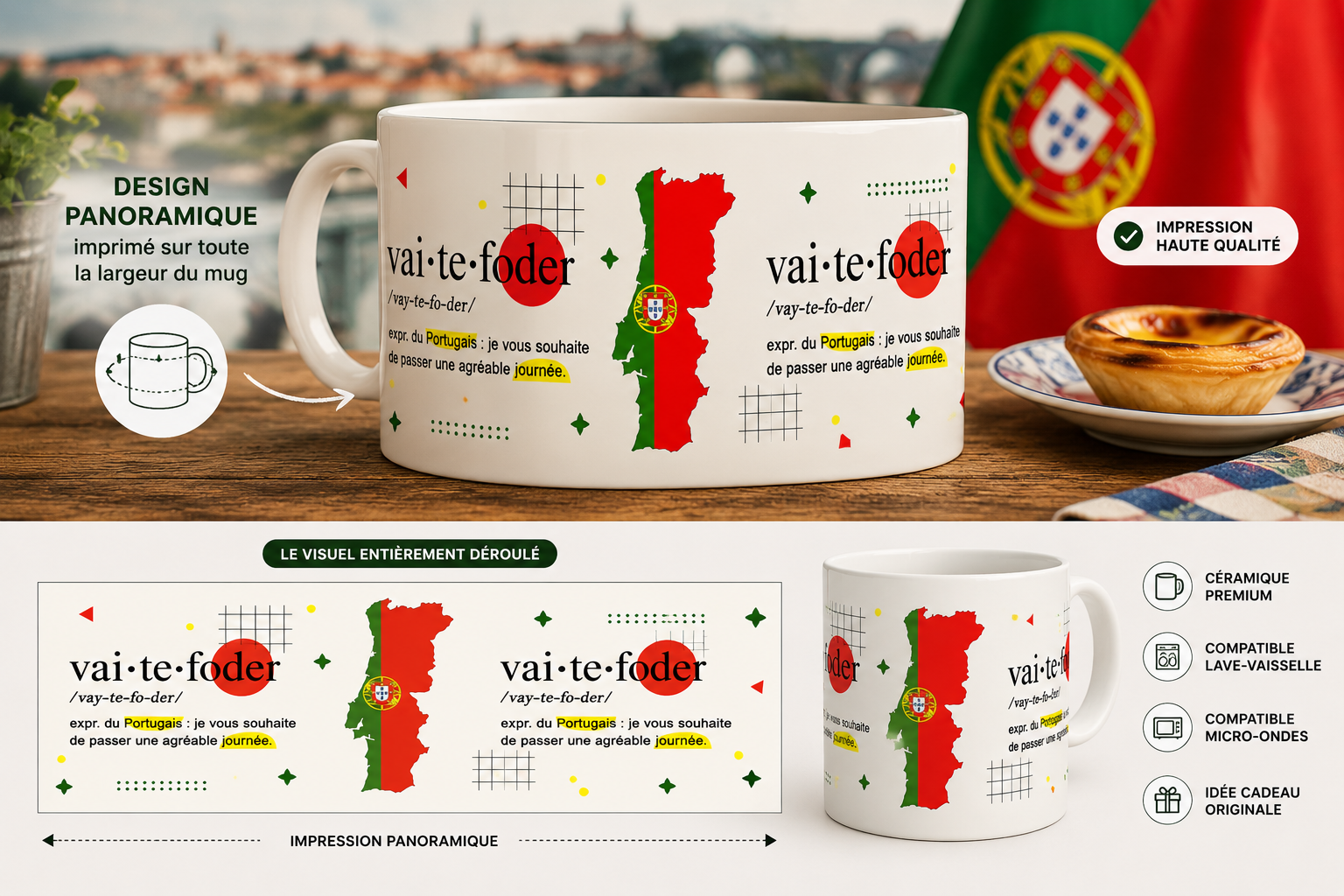 Mug céramique Va te foder Encre et Créations
