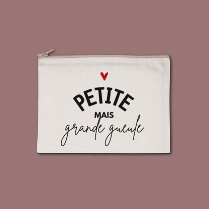Pochette zippée recyclée Petite mais grande gueule