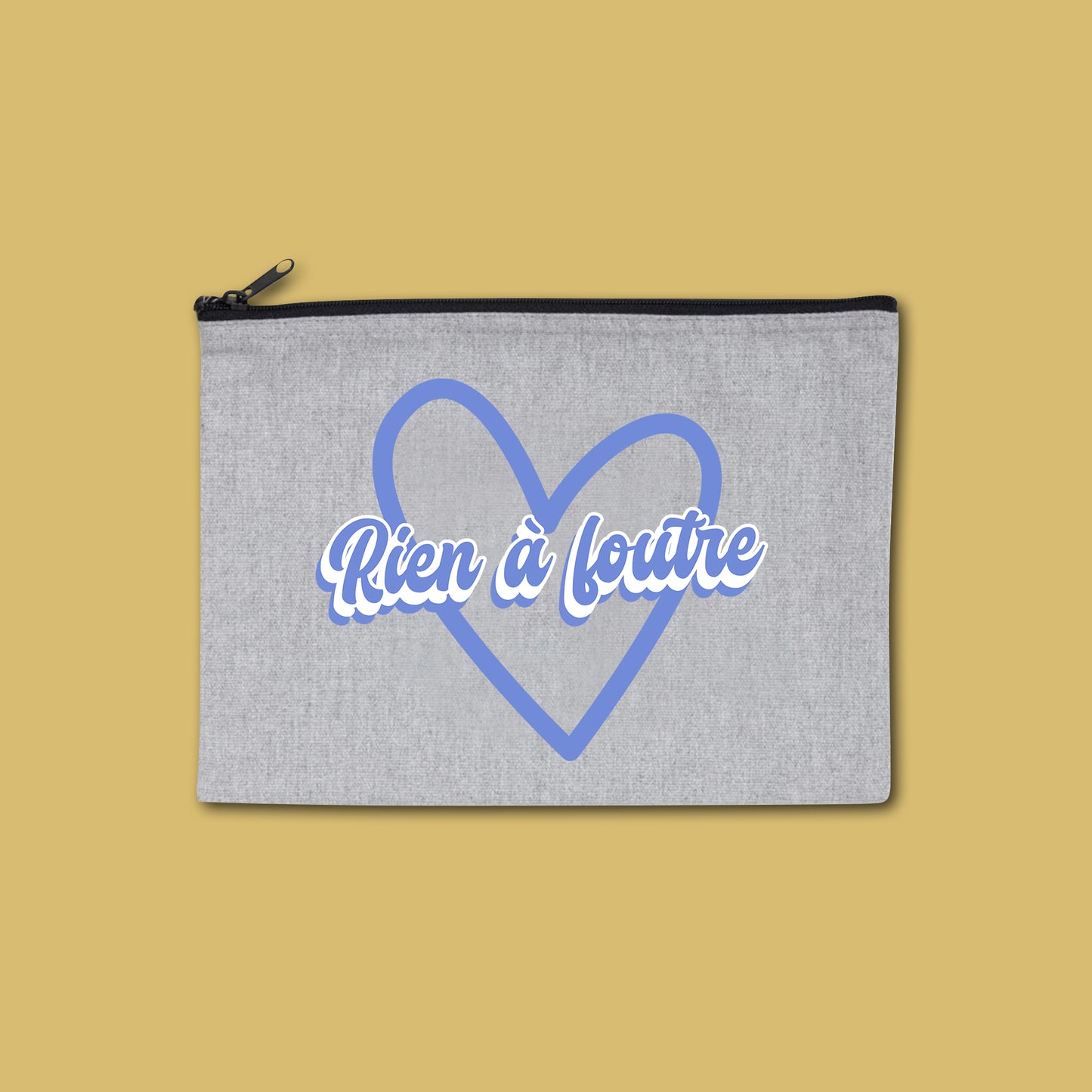 Pochette zippée recyclée Rien à foutre