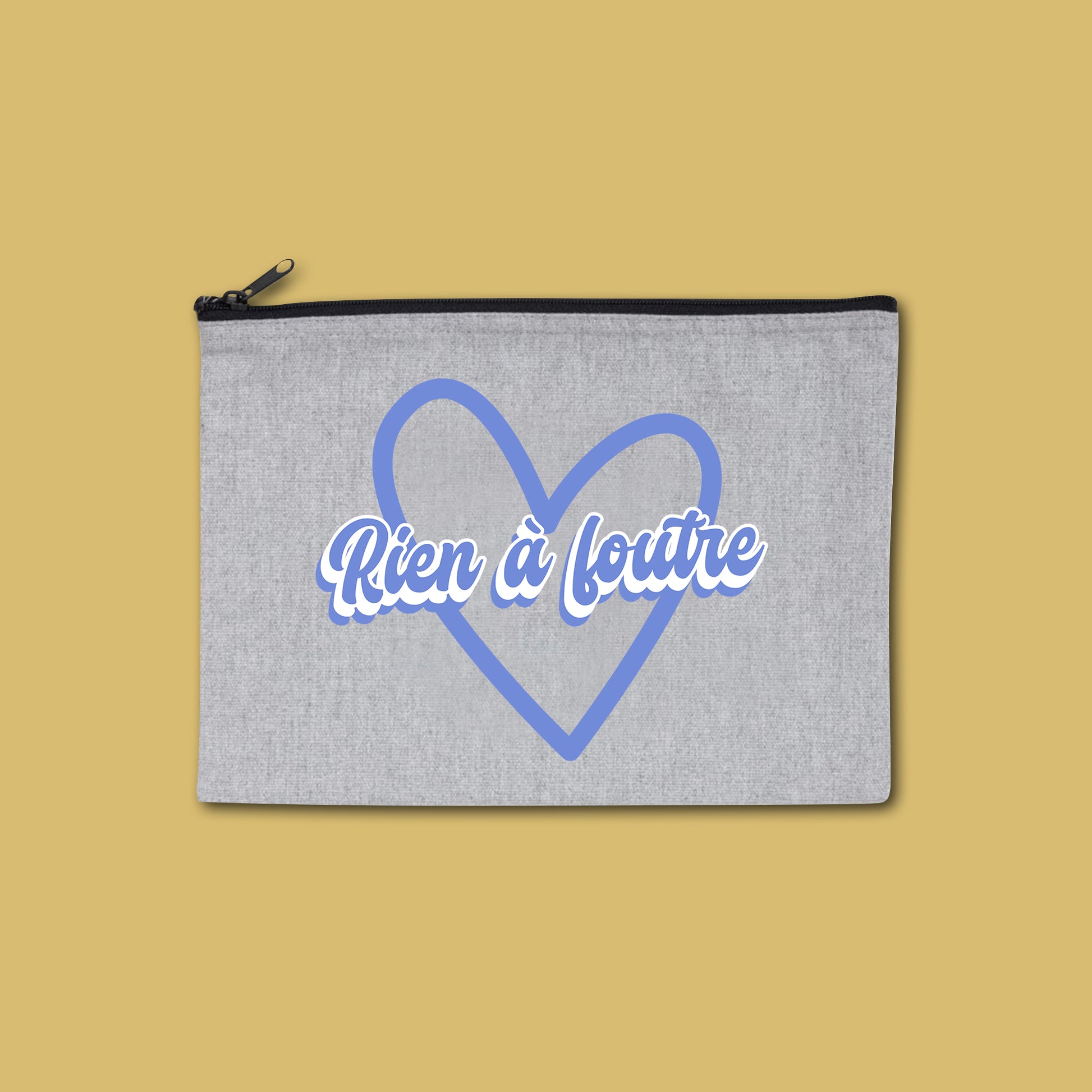 Pochette zippée recyclée Rien à foutre