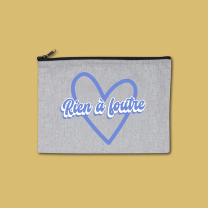 Pochette zippée recyclée Rien à foutre