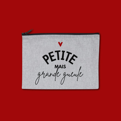 Pochette zippée recyclée Petite mais grande gueule