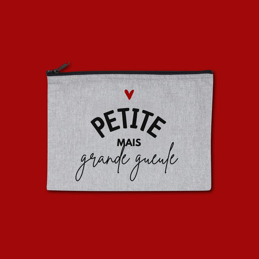 Pochette zippée recyclée Petite mais grande gueule