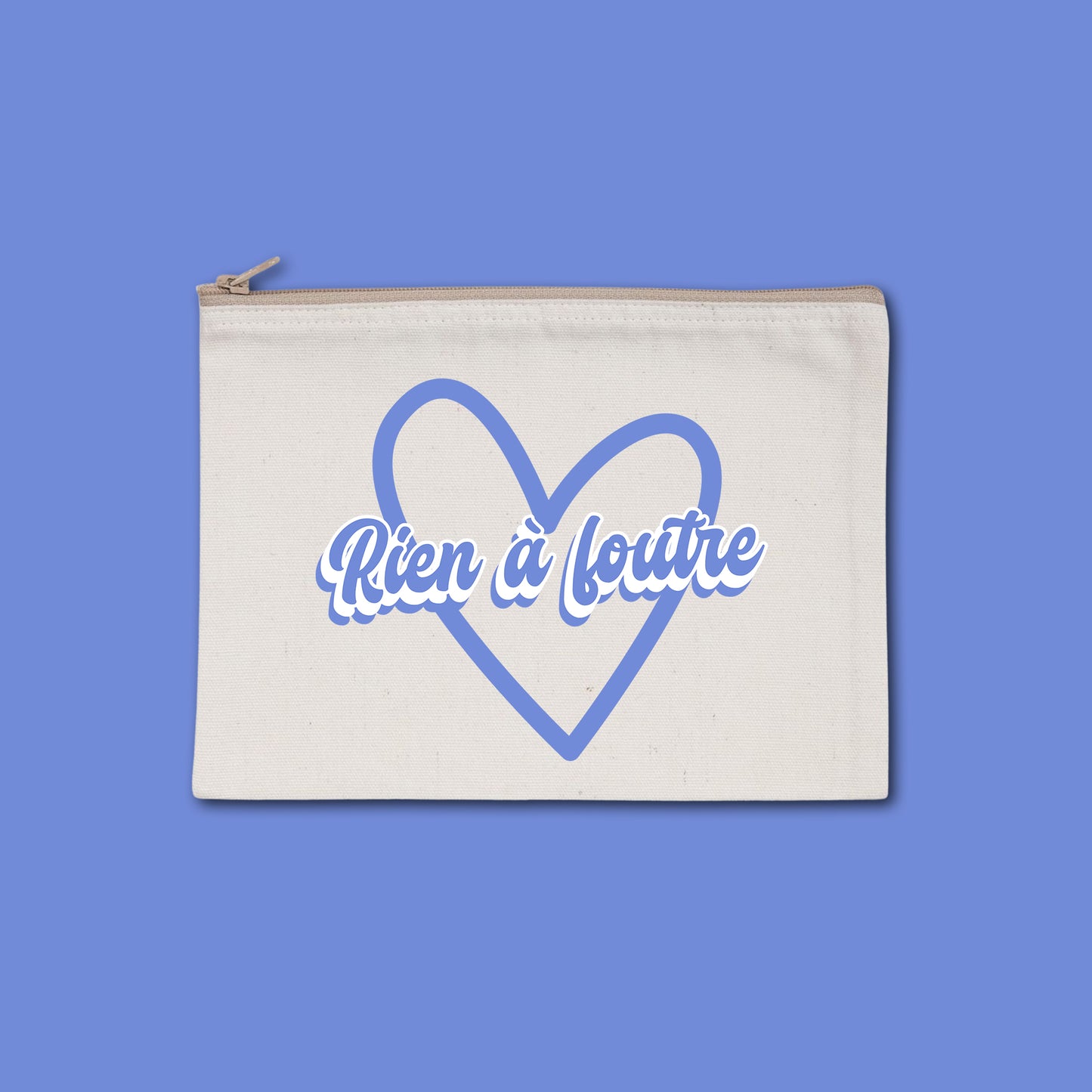 Pochette zippée recyclée Rien à foutre