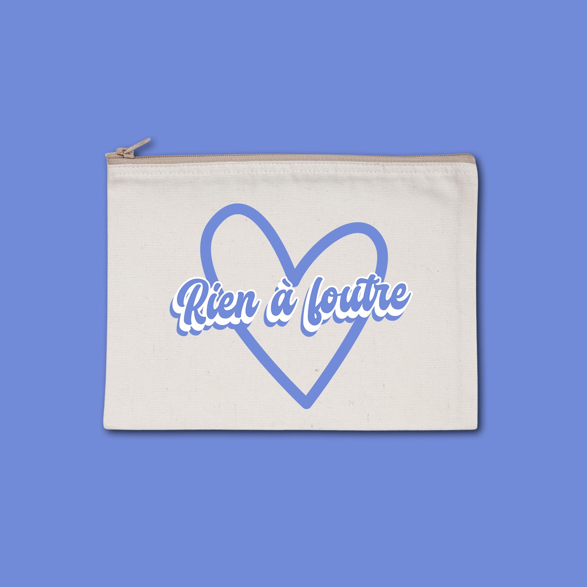 Pochette zippée recyclée Rien à foutre