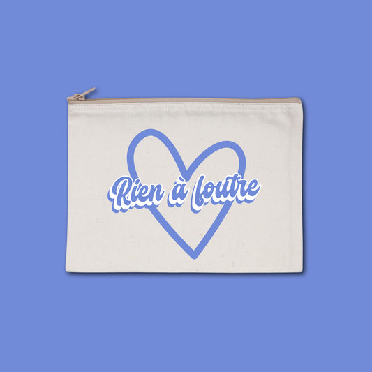 Pochette zippée recyclée Rien à foutre