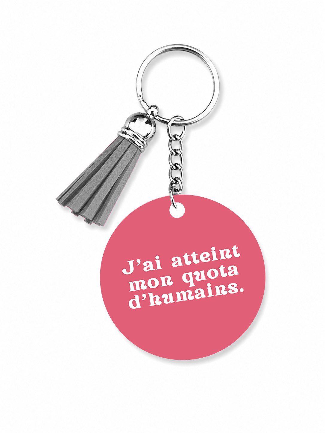 Porte-clés J'ai atteint mon quota d'humains Encre et Créations