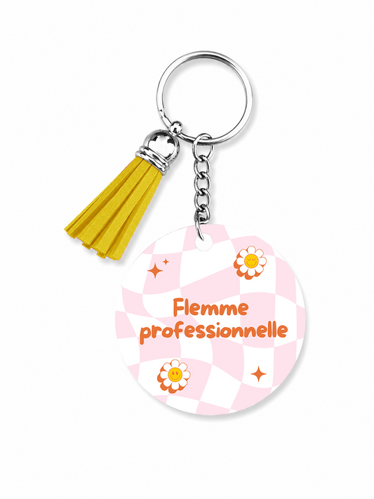 Porte-clés Flemme professionnelle Encre et Créations
