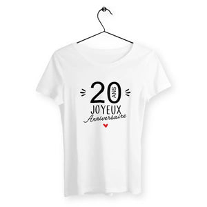 T-shirt femme 20 Ans Joyeux Anniversaire