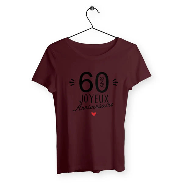 T-shirt femme 60 Ans Joyeux Anniversaire