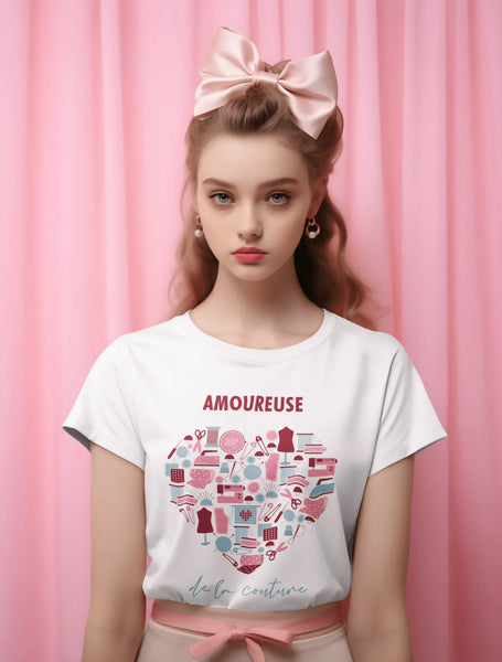 T-shirt femme Amoureuse de la couture