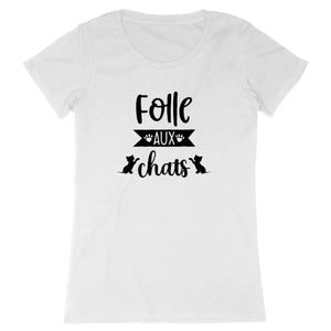 T-shirt femme Folle aux chats