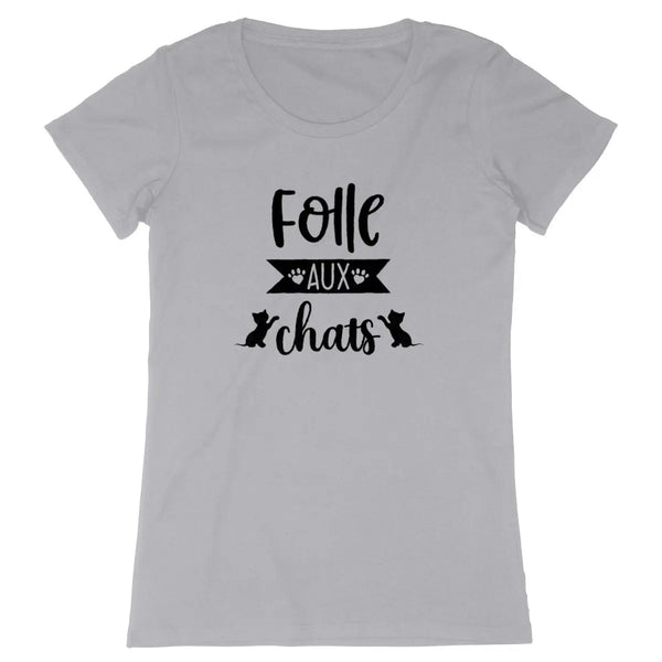 T-shirt femme Folle aux chats